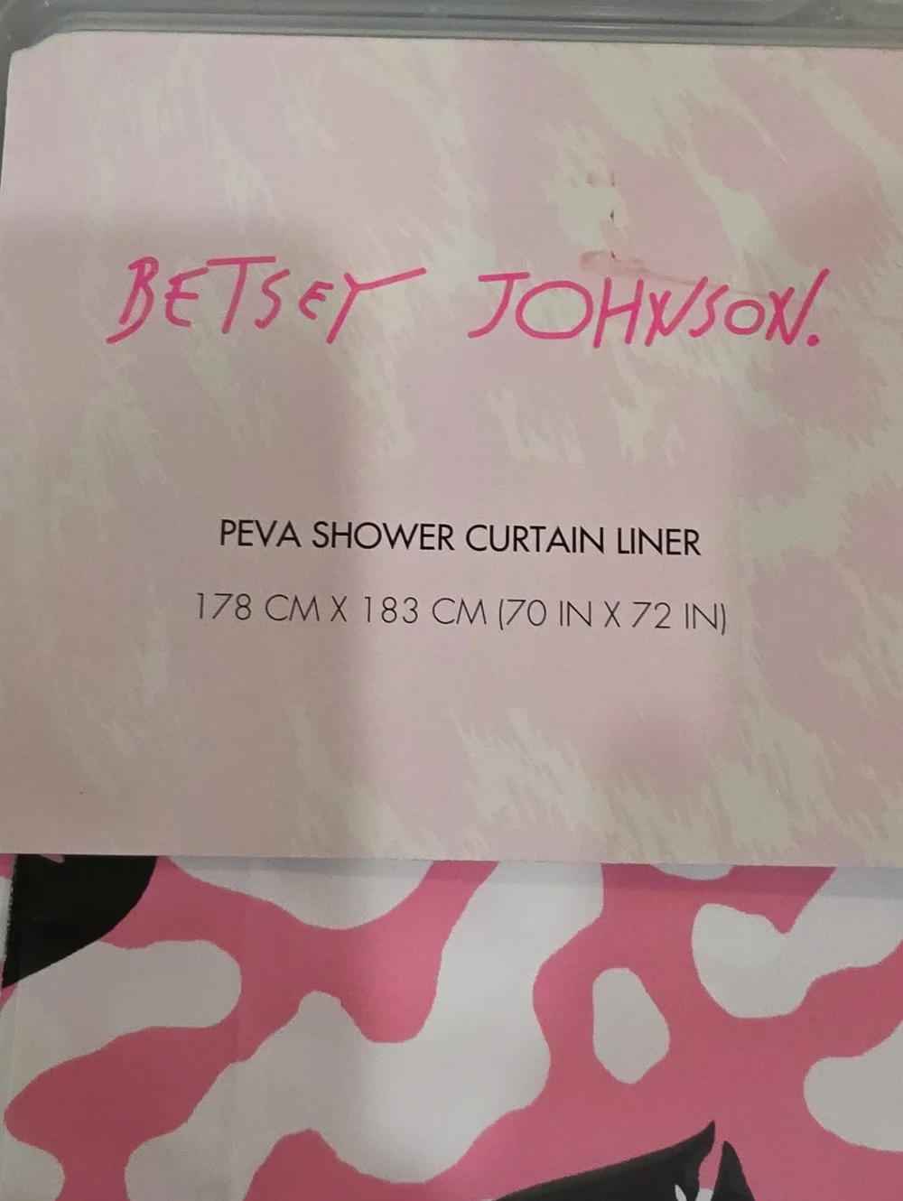 Betsey Johnson Leopord Print Lips PEVA Shower Curtain Liner